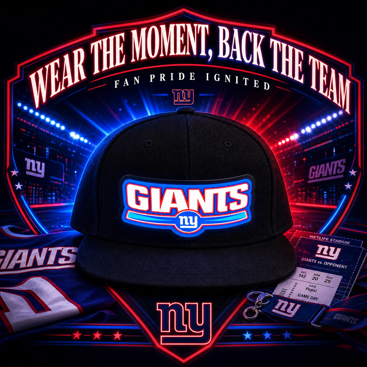 Football Fan LED Light-Up Snapback Cap