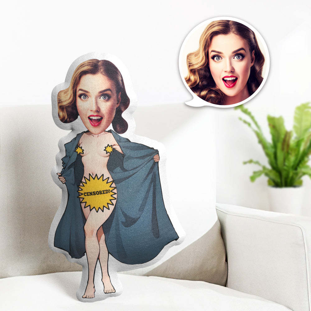 Custom Take It Off Female MiniMe Pillow Face Pillow Personalized Censored Pillow Custom Pillow Picture Pillow Costume Pillow Doll - MyFaceBoxer