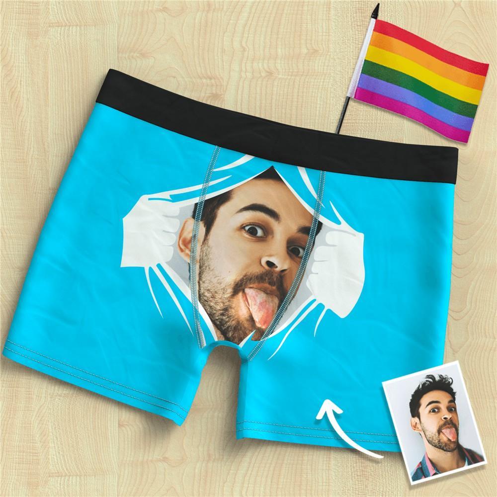 Men's Face On Tearing Boxer Shorts 3D Online Preview Gift For Men - MyFaceBoxer