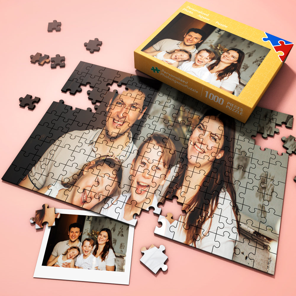 Custom Photo on Jigsaw Puzzle The Best Gift For Family Free Package