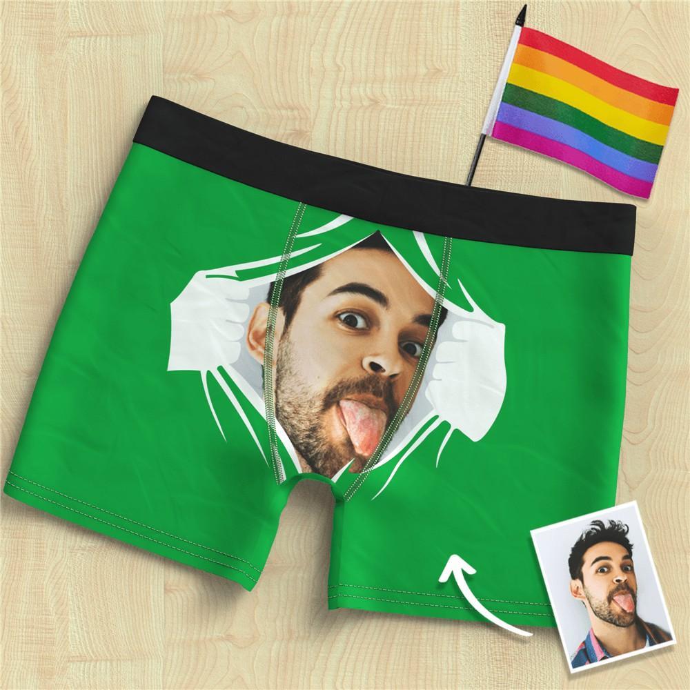 Men's Face On Tearing Boxer Shorts 3D Online Preview Gift For Men - MyFaceBoxer
