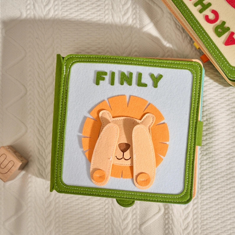 Personalized Baby Easter Gift, Handmade Felt Quiet Book, Custom Montessori Sensory Toy, First Birthday Present, Busy Book, Soft Felt Toy
