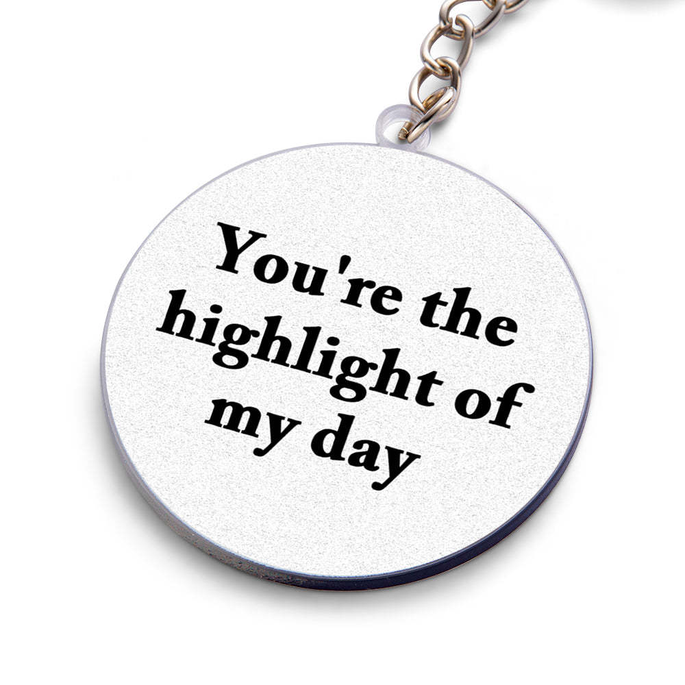 Custom Moon Phase Keychain Personalized Anniversary Gift for Him Birthday Gift for Man - MyFaceBoxer