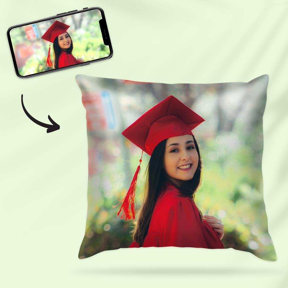Custom Graduation Photo Throw Pillow Case	 - MyFaceBoxer