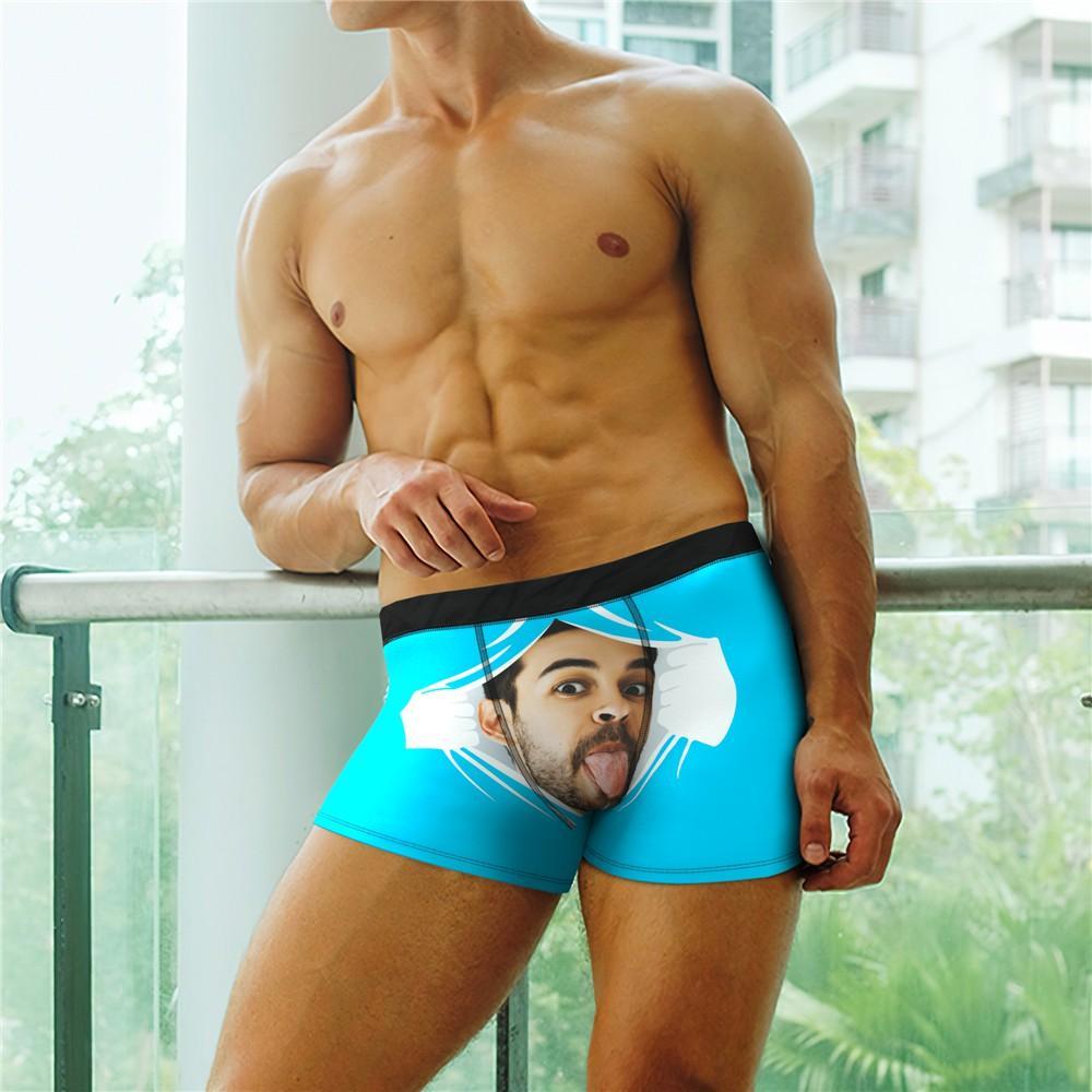 Men's Face On Tearing Boxer Shorts 3D Online Preview Gift For Men - MyFaceBoxer