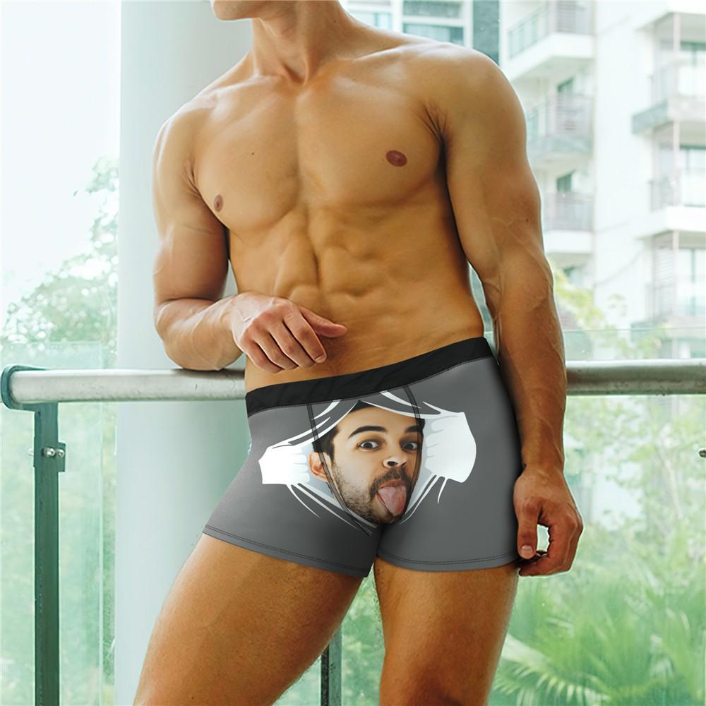 Men's Face On Tearing Boxer Shorts 3D Online Preview Gift For Men - MyFaceBoxer