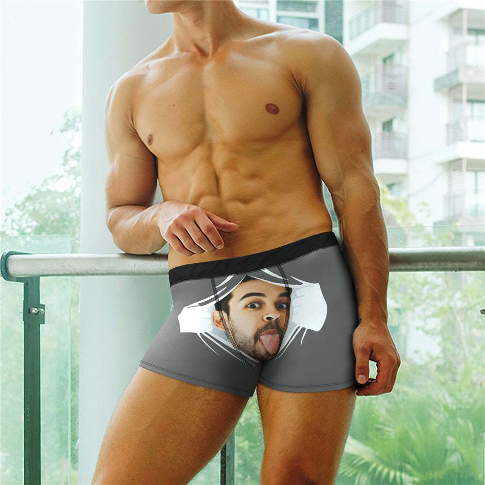 Men's Face On Tearing Boxer Shorts For Men - MyFaceBoxer