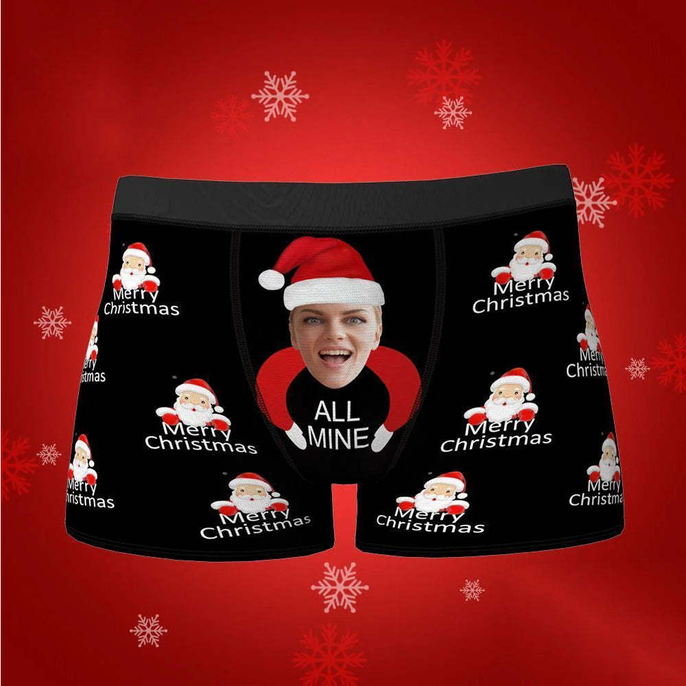 Custom Girlfriend Face Boxers Shorts All Mine Personalised Photo Underwear Christmas Gift for Men - MyFaceBoxer
