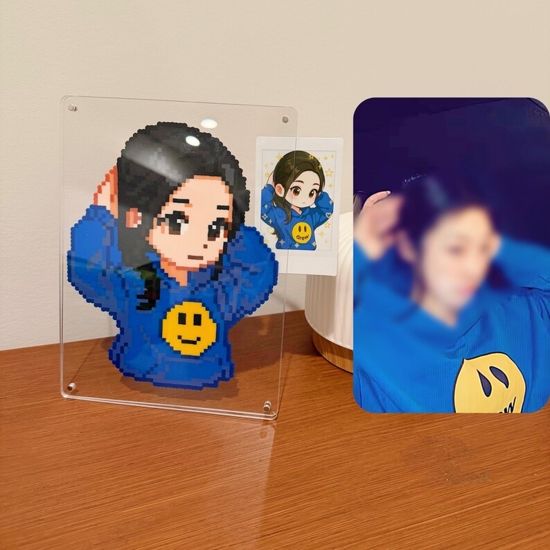 Custom Couple Photo Cartoon Fuse Beads Frame DIY Valentine's Gifts