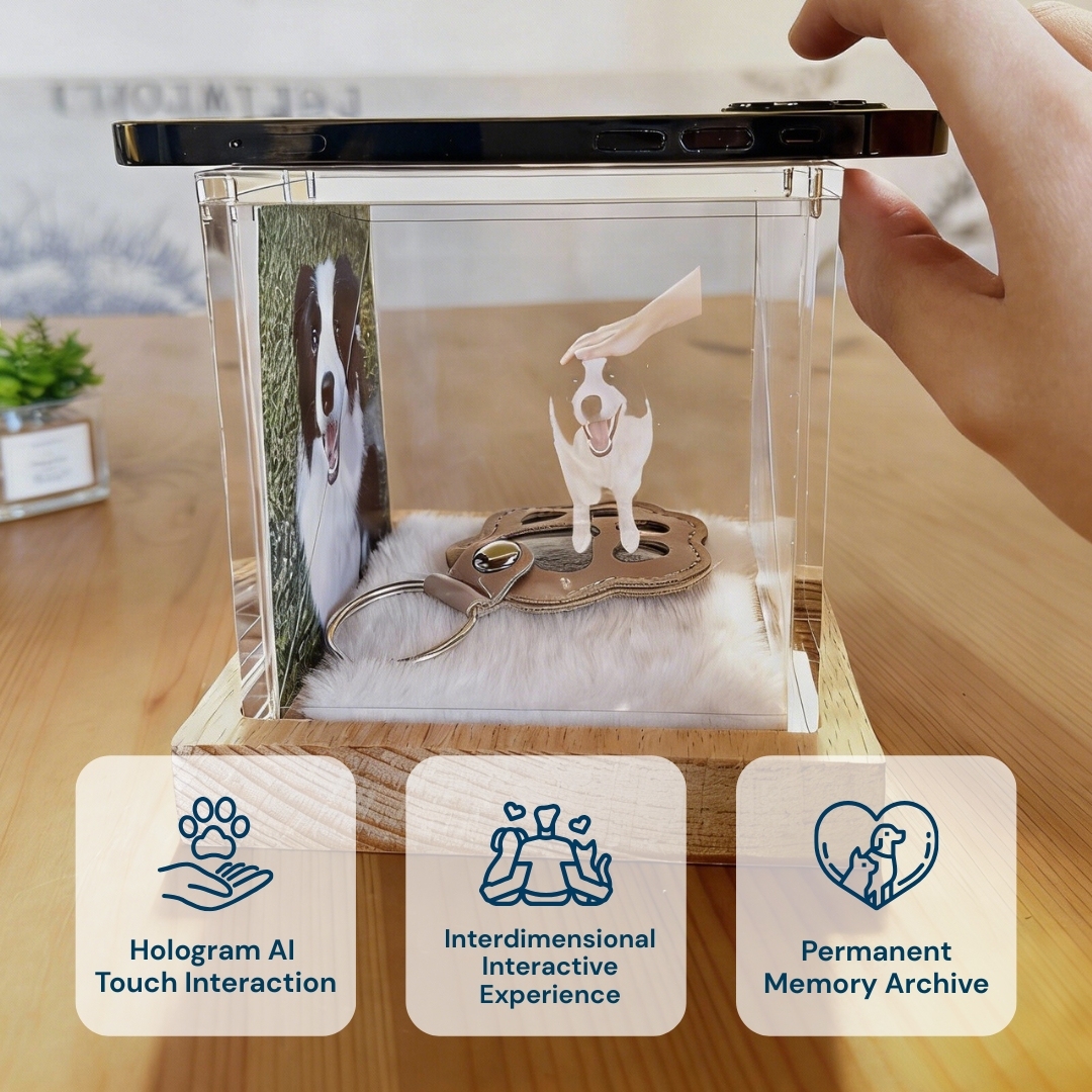 Interactive Pet Memorial Box With Hologram Projection