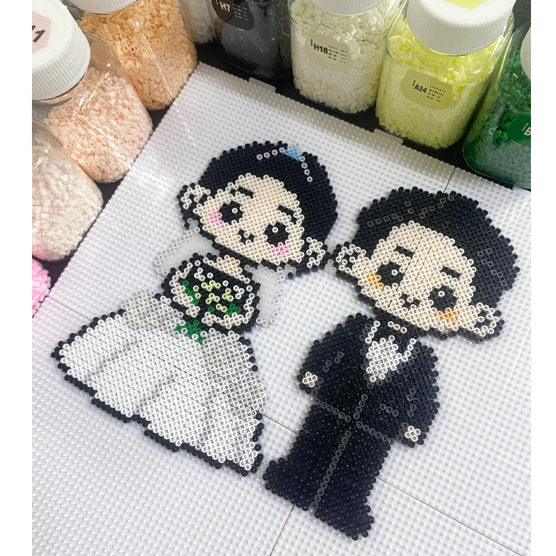 Custom Couple Photo Cartoon Fuse Beads Frame DIY Valentine's Gifts