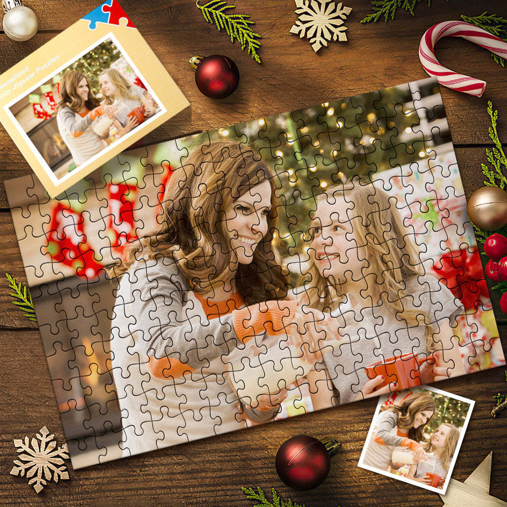 Christmas Gift Custom Jigsaw Puzzle from Photo Best Gifts For Family 35/150/300/500/1000 pcs - MyFaceBoxer