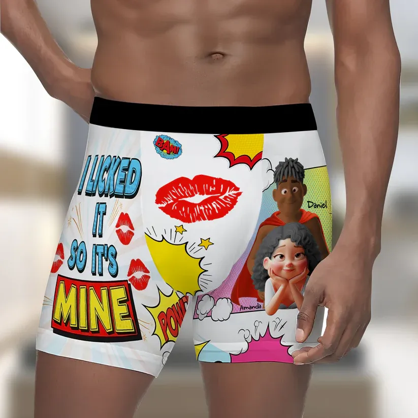 Spicy Couple Men's Boxers - Personalized Gifts For Him