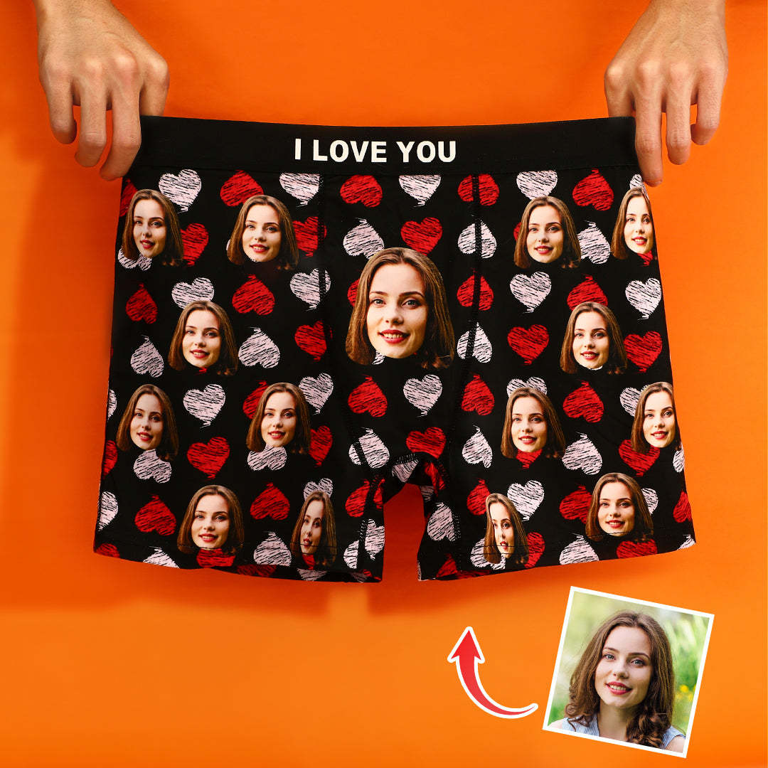 Custom Face Underwear Gift Giving For Anniversary, Birthday, Valentines & Wedding - MyFaceBoxer