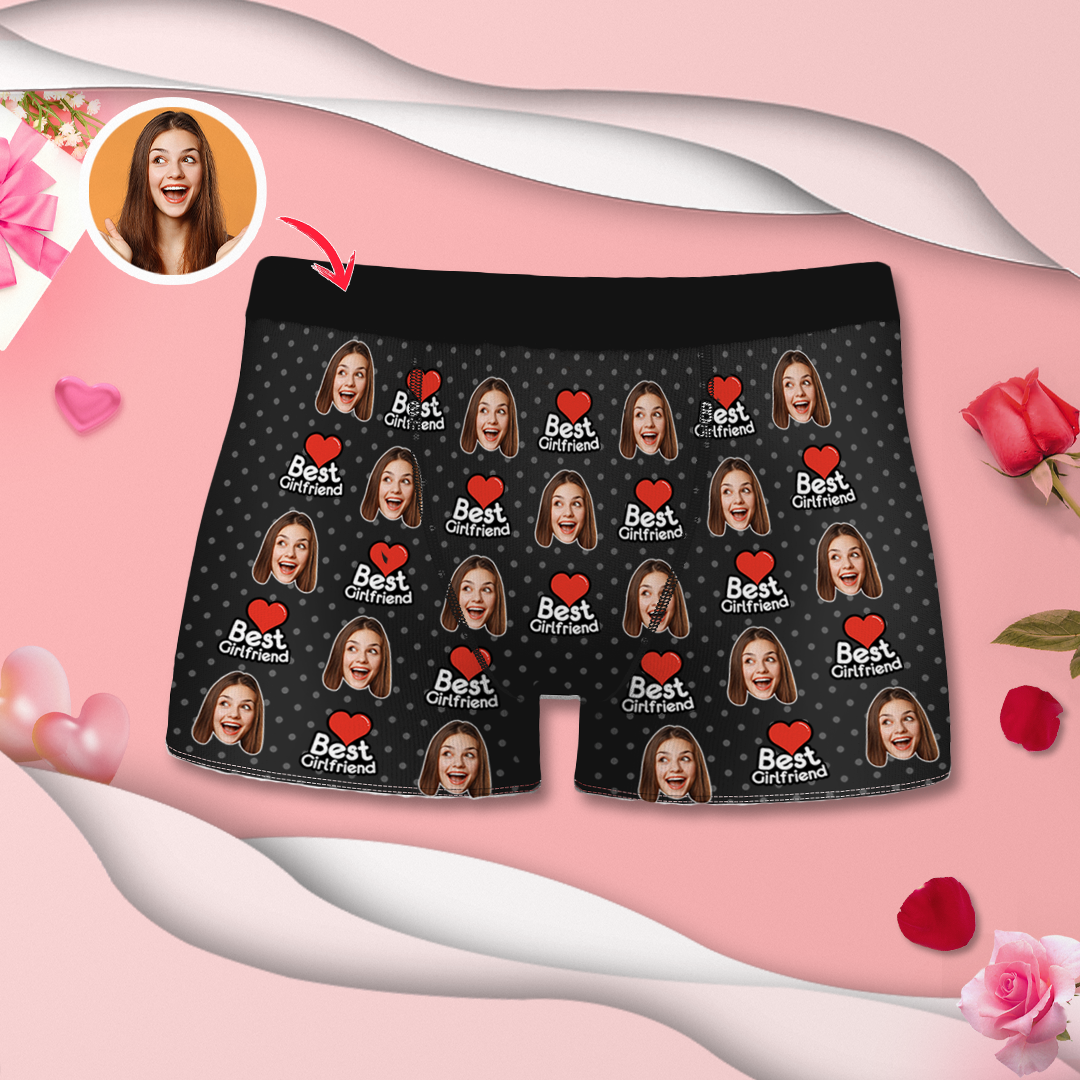 Custom Men's Boxer Shorts Anniversary Gifts for Him - MyFaceBoxer
