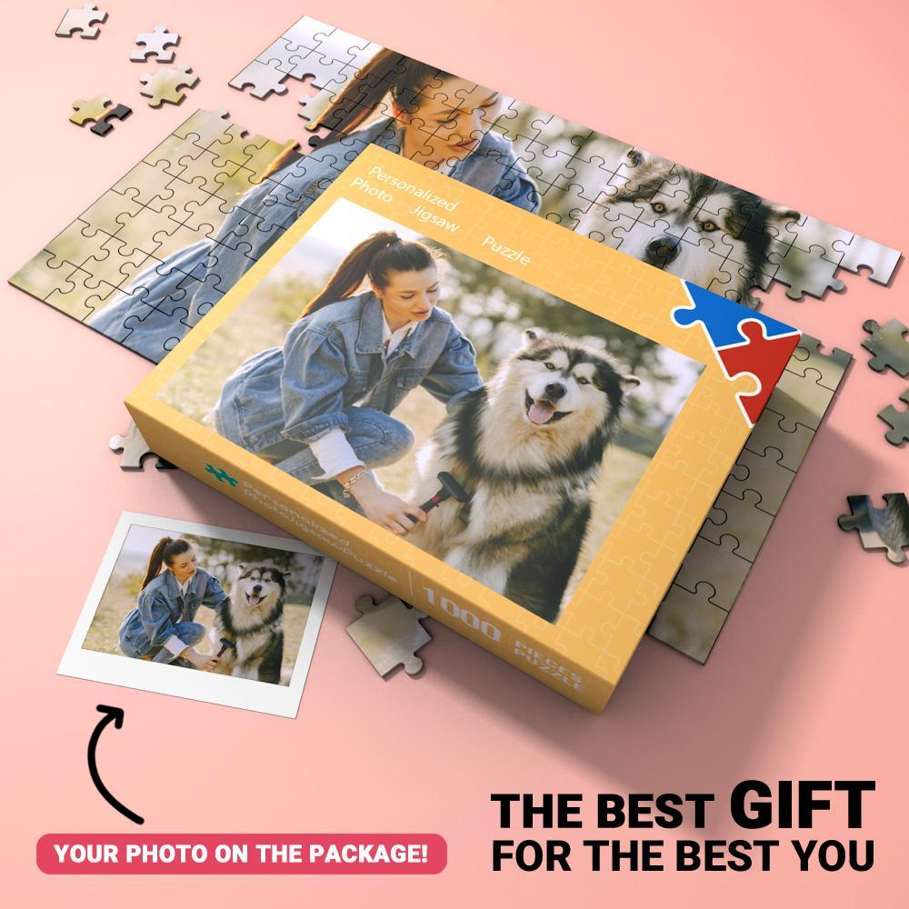 Custom Photo Jigsaw Puzzle Best Anniversary And Wedding Gifts - MyFaceBoxer