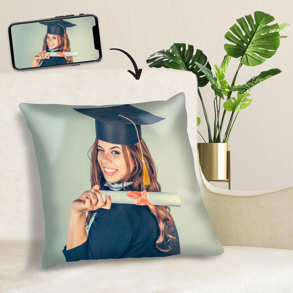 Custom Graduation Photo Throw Pillow Case Memory	 - MyFaceBoxer