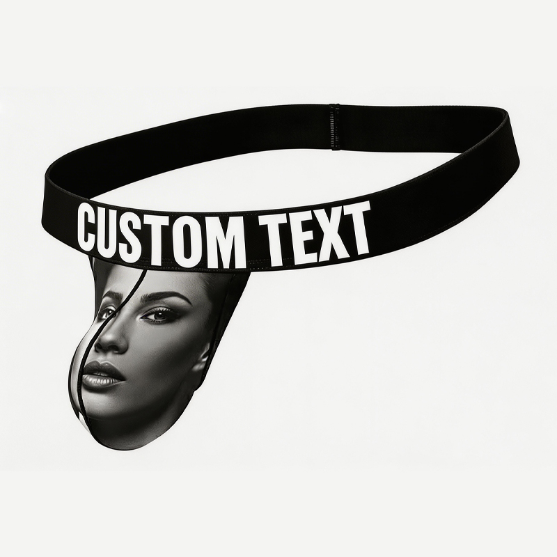 Personalized Photo Men's G-String with Girlfriend's Face