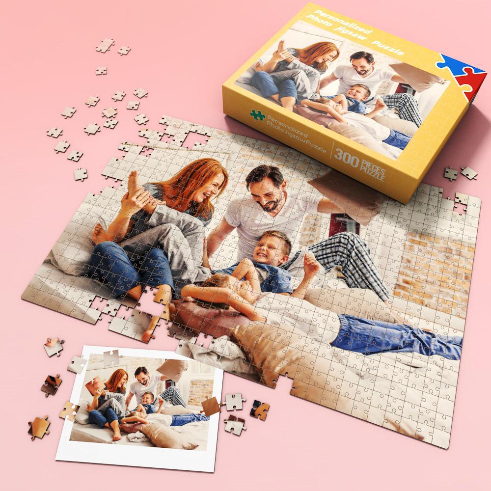 Custom Clear Jigsaw Puzzle Memorable Gifts For Best Dad-35-1000 pieces - MyFaceBoxer
