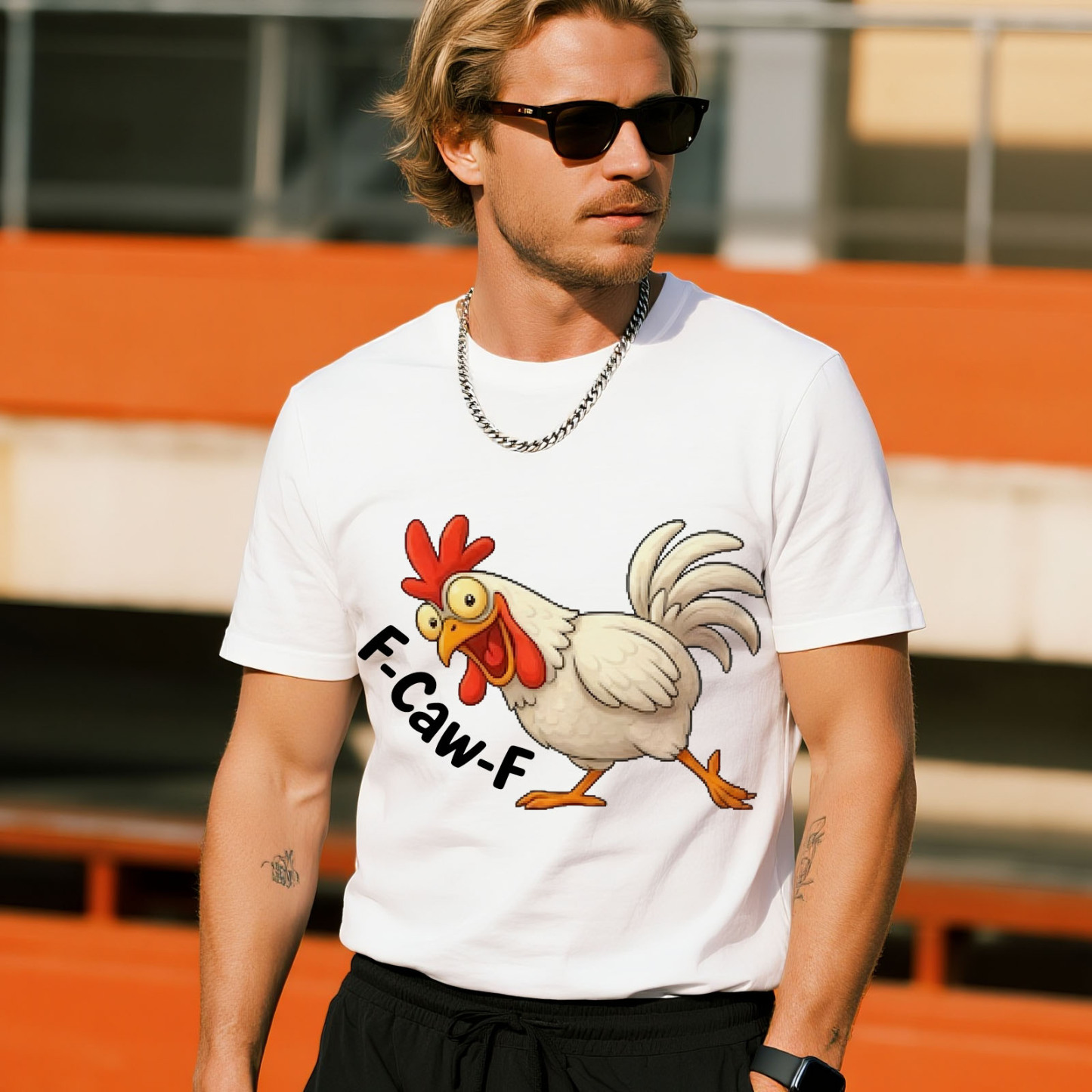 Funny F-Caw-F Chicken Design Caw Unisex T-Shirt
