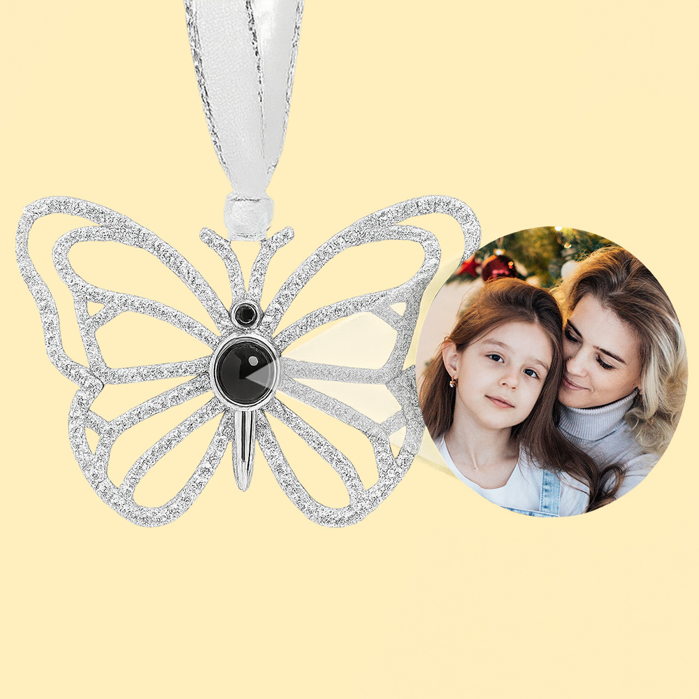 Personalized Angel Embrace Photo Ornament