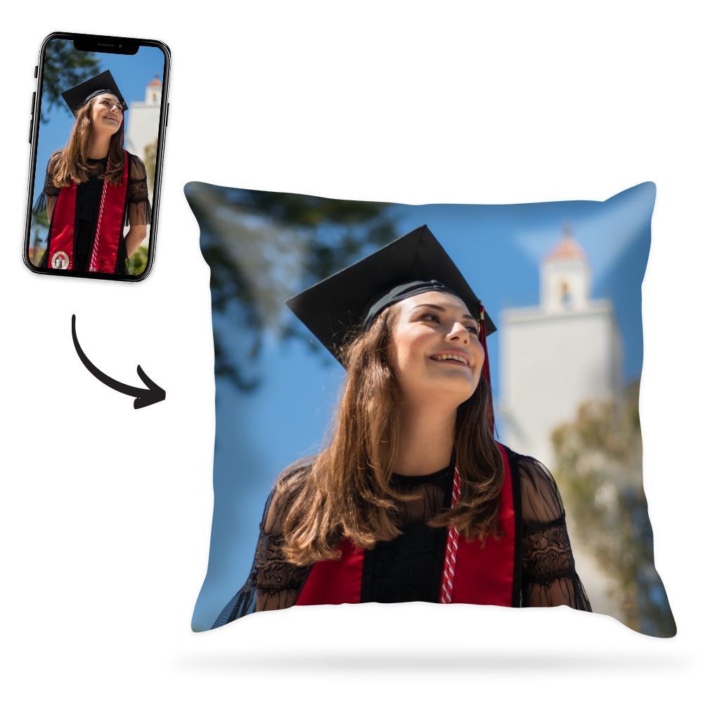 Custom Graduation Photo Throw Pillow Case	 - MyFaceBoxer