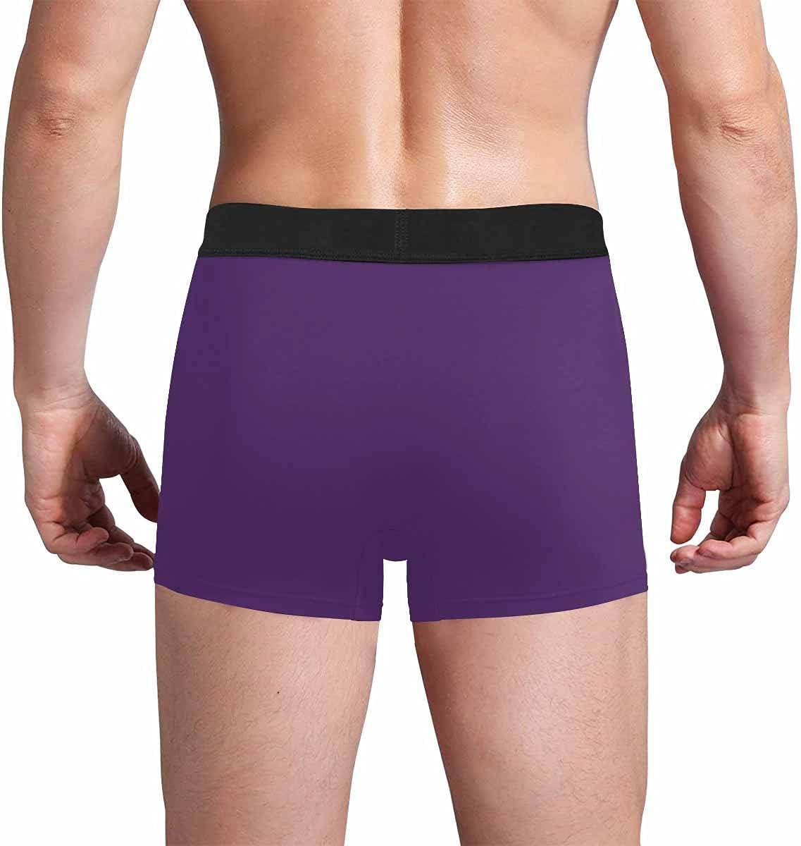 Personalized Face Men's Boxer Briefs Underwear Shorts Underpants with Photo Just Turn It On All Gray Stripe