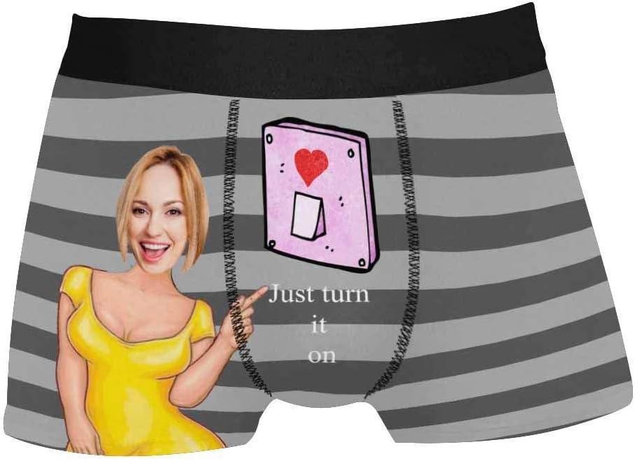 Personalized Face Men's Boxer Briefs Underwear Shorts Underpants with