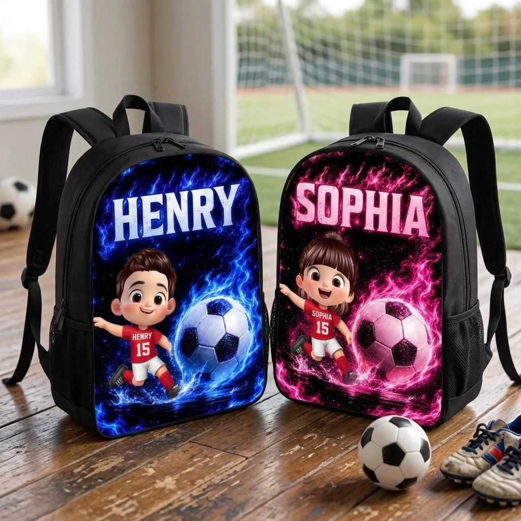 Personalized Soccer Backpack – Trendy Custom School Bag for Boys & Girls