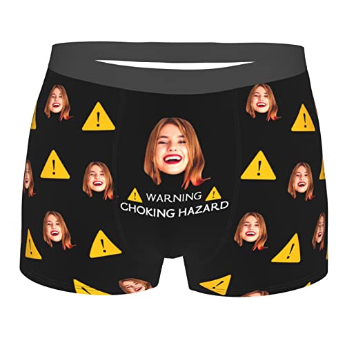 Custom Face Boxer Briefs Personalized Funny Face Underwear Multi Girlfriend Face Print Photo Lingerie Shorts Men Boyfriend