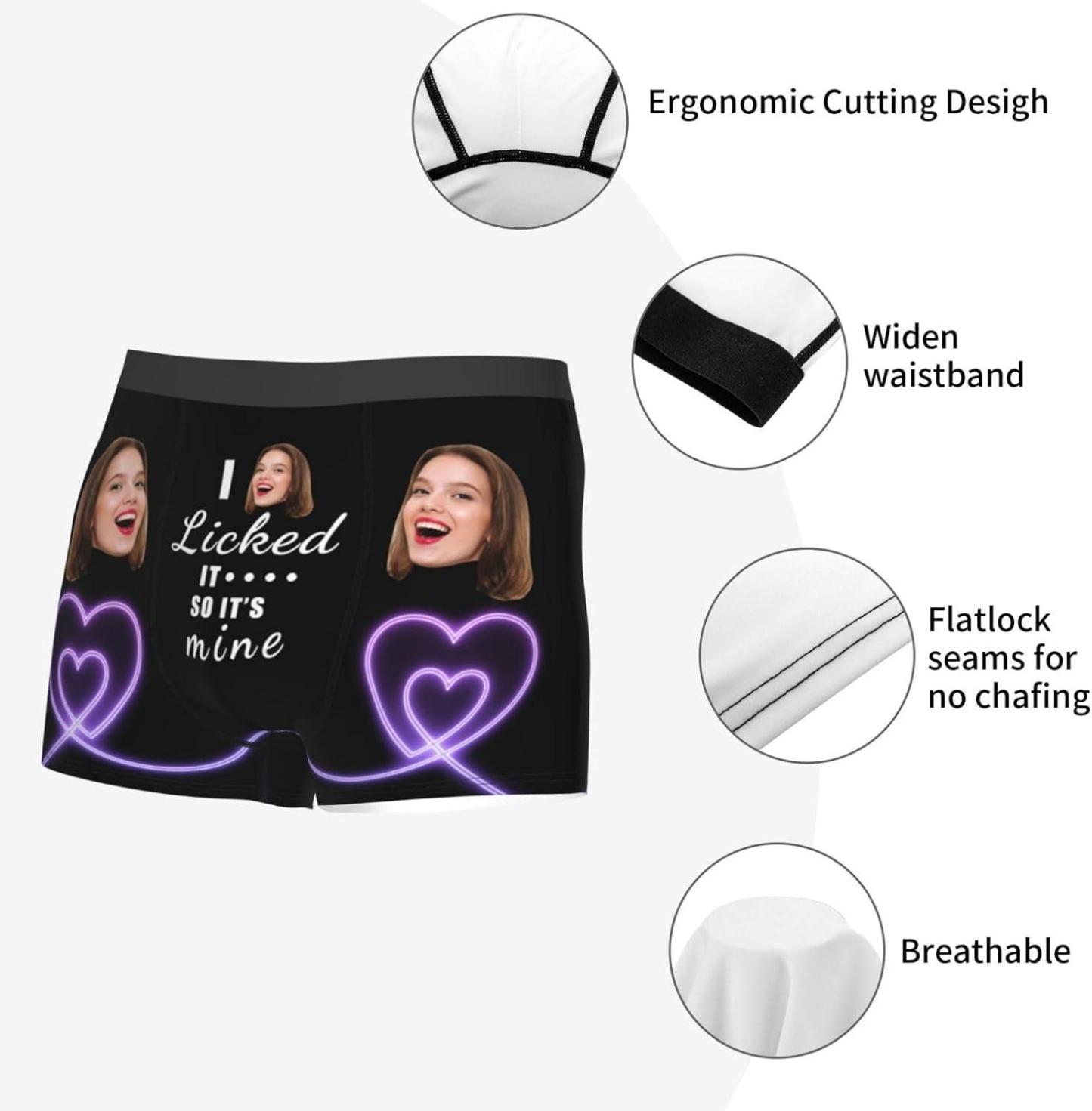 Personalized Funny Face Boxers Briefs Custom Underwear Custom Girlfriend Face Printed Photo Boxer Underwear