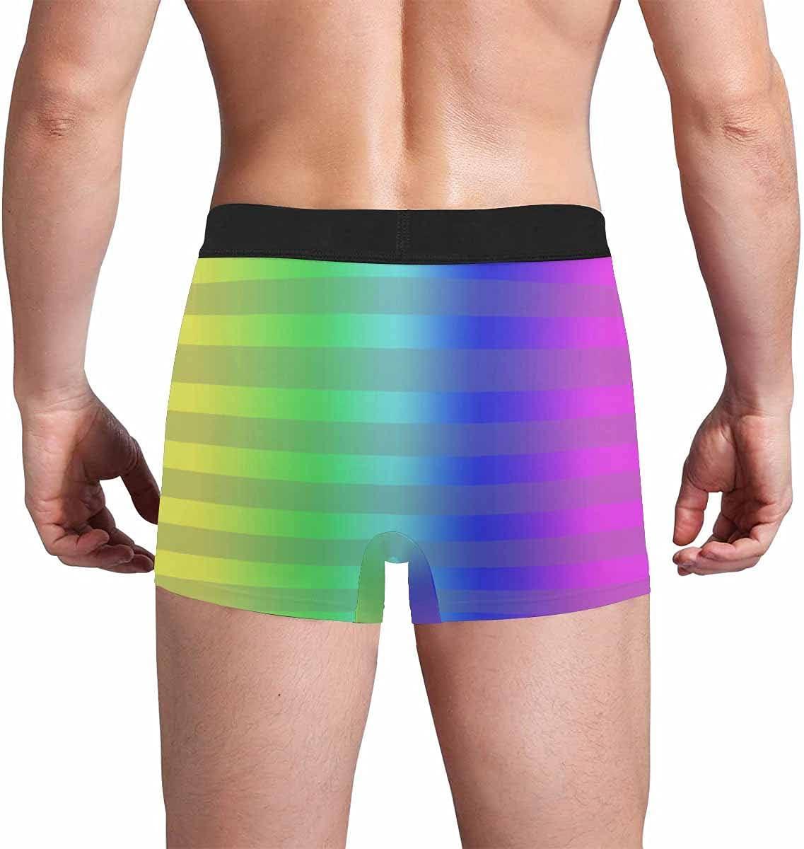 Personalized Face Men's Boxer Briefs Underwear Shorts Underpants with Photo Just Turn It On All Gray Stripe
