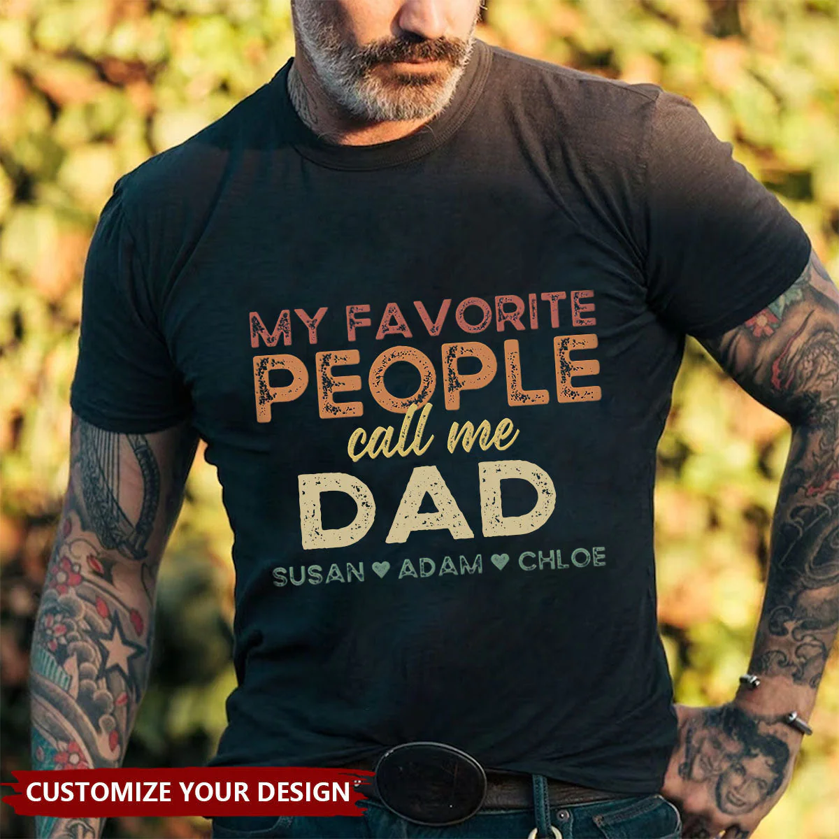 Father's Day Gifts Personalized Grandpa Shirt With Grandkids Names, Custom Grandpa Dad Gift