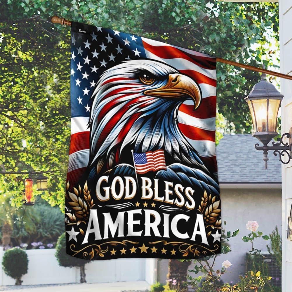 Patriot American Flags, One Nation Under God American Jesus Flag, Decorations For Home, Outside, Independence Day House Flag, Patriot Decorations - Outdoor Decor Flag with Grommets