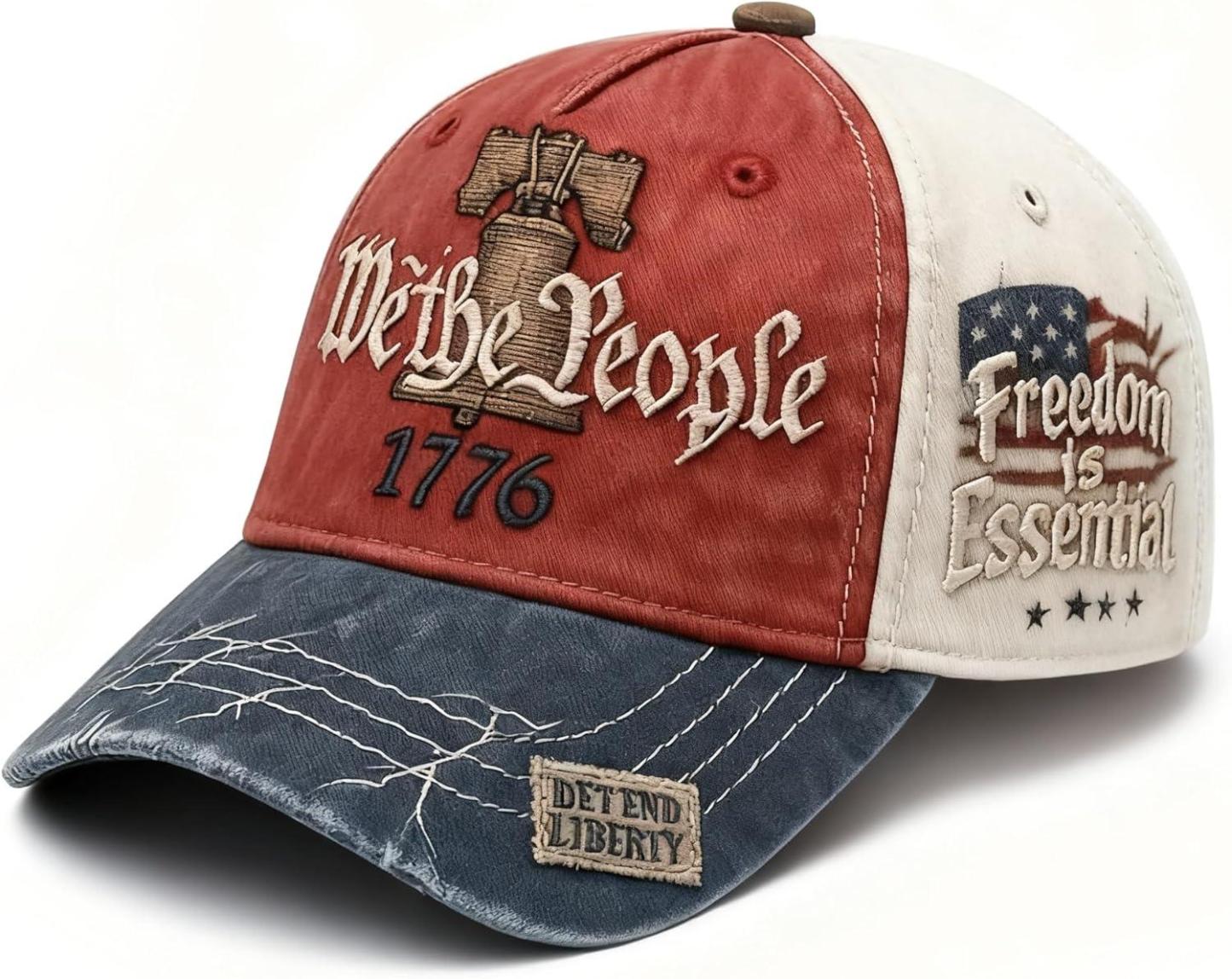 U.S. 250th Anniversary Baseball Cap Adjustable America 250 Anniversary USA Hat Patriotic Veterans Hats