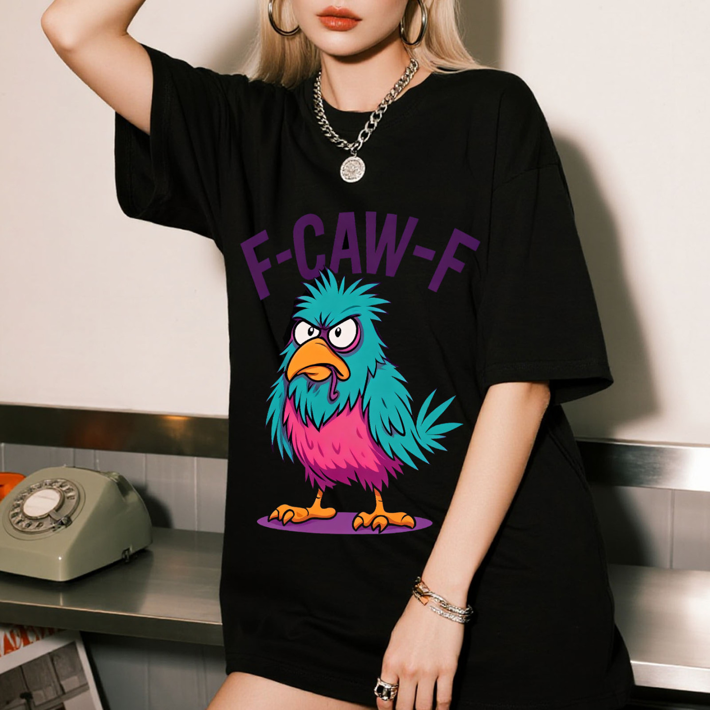 Funny F-Caw-F Chicken Design Caw Unisex T-Shirt
