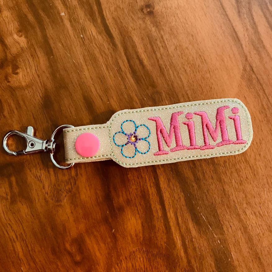 Grandma key fob, grandma key chain, new grandama gift, zipper pull, key fob, embroidered key fob, grandparent's day gift