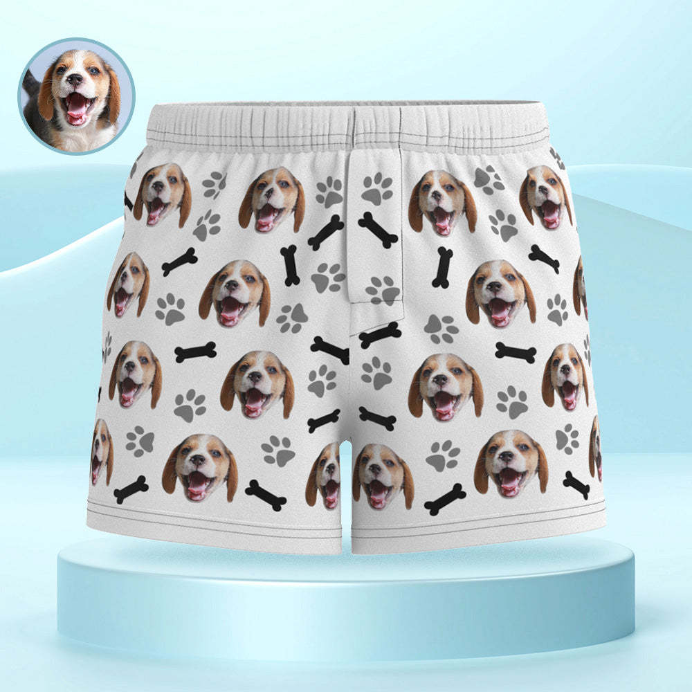 Custom Dog Face Multicolor Boxer Shorts Personalized Casual Underwear Gift for Him - MyFaceBoxer