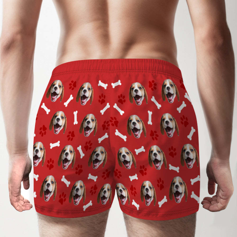 Custom Dog Face Multicolor Boxer Shorts Personalized Casual Underwear Gift for Him - MyFaceBoxer