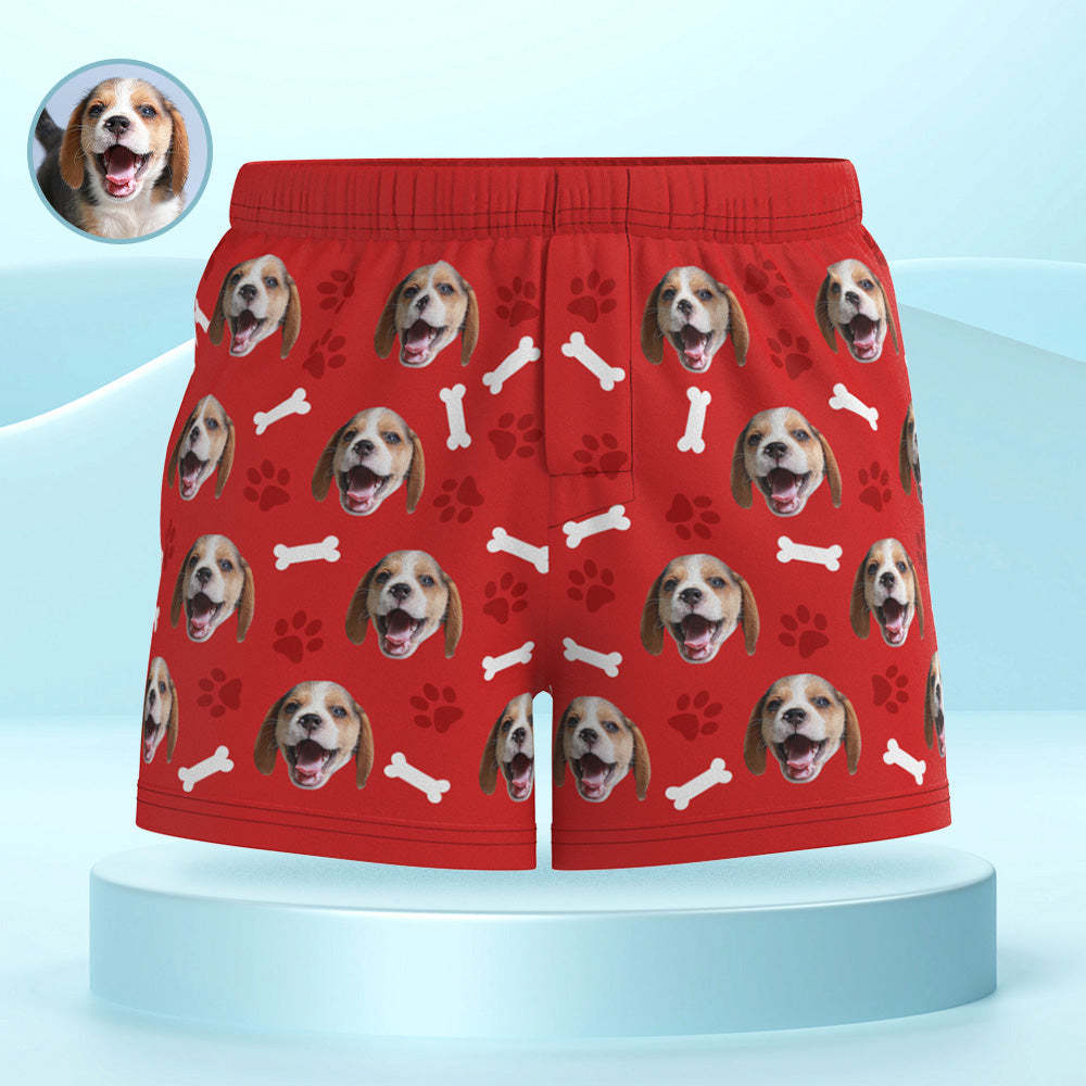 Custom Dog Face Multicolor Boxer Shorts Personalized Casual Underwear Gift for Him - MyFaceBoxer