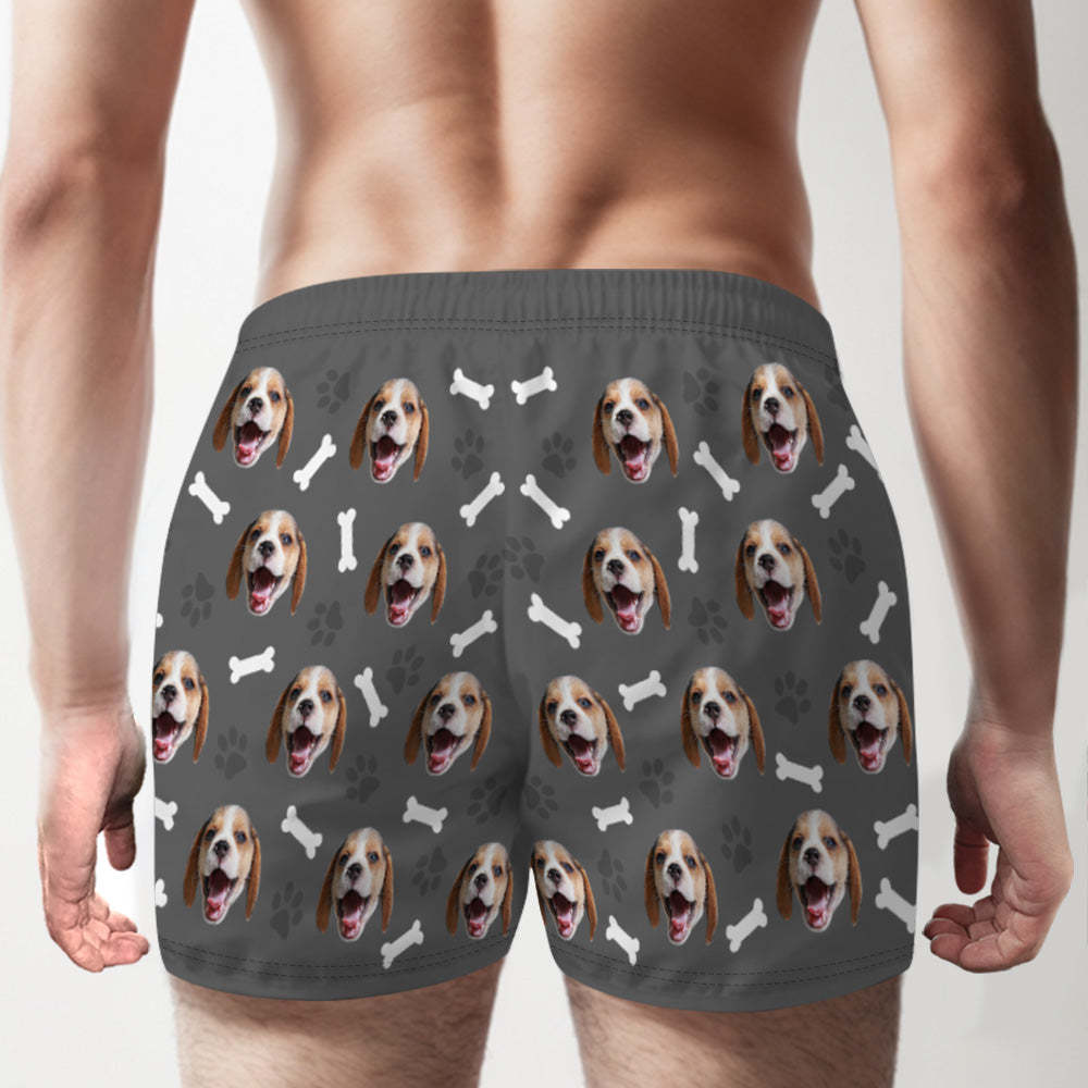 Custom Dog Face Multicolor Boxer Shorts Personalized Casual Underwear Gift for Him - MyFaceBoxer