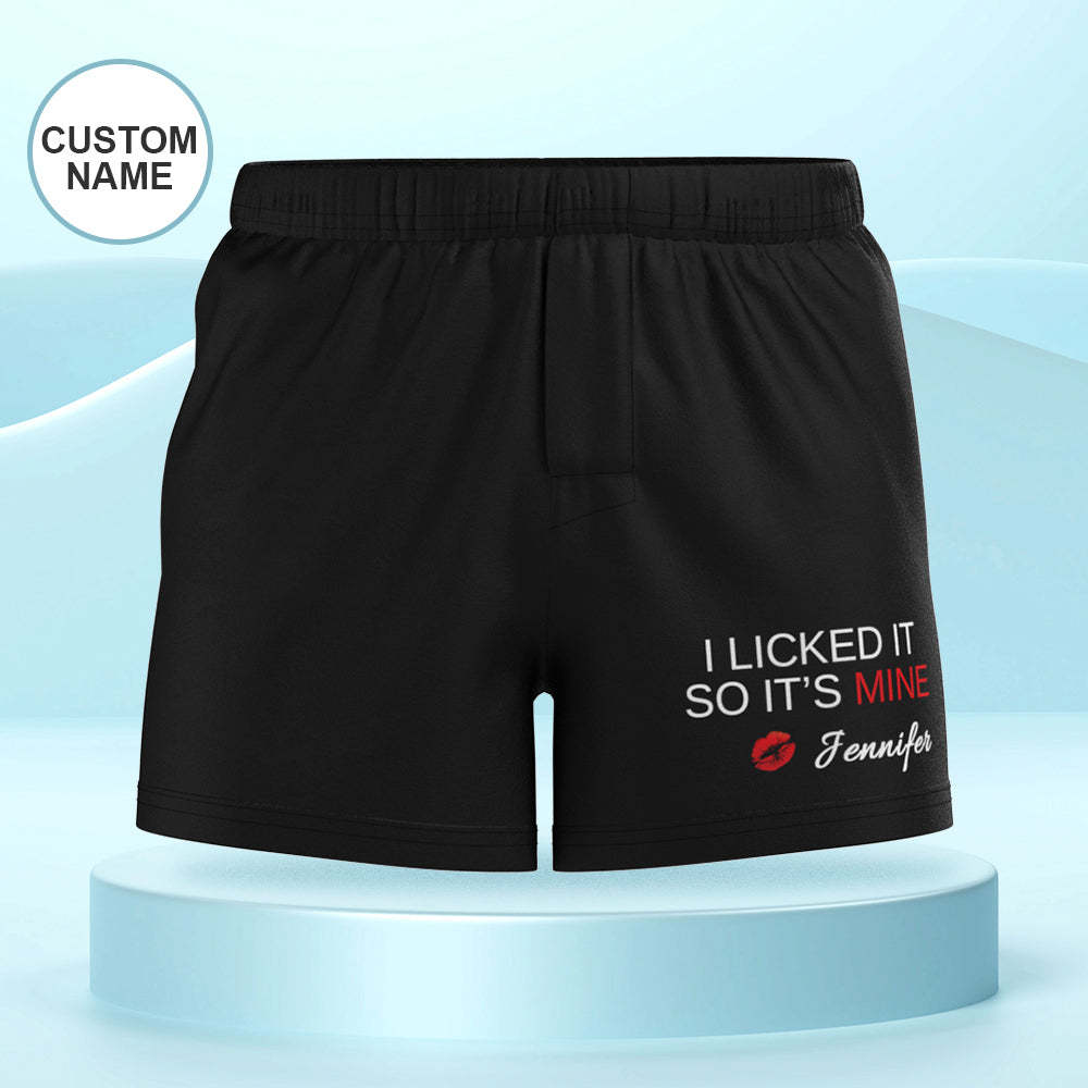 Custom Name Multicolor Boxer Shorts I LICKED IT Personalized Photo Underwear Gift for Him - MyFaceBoxer