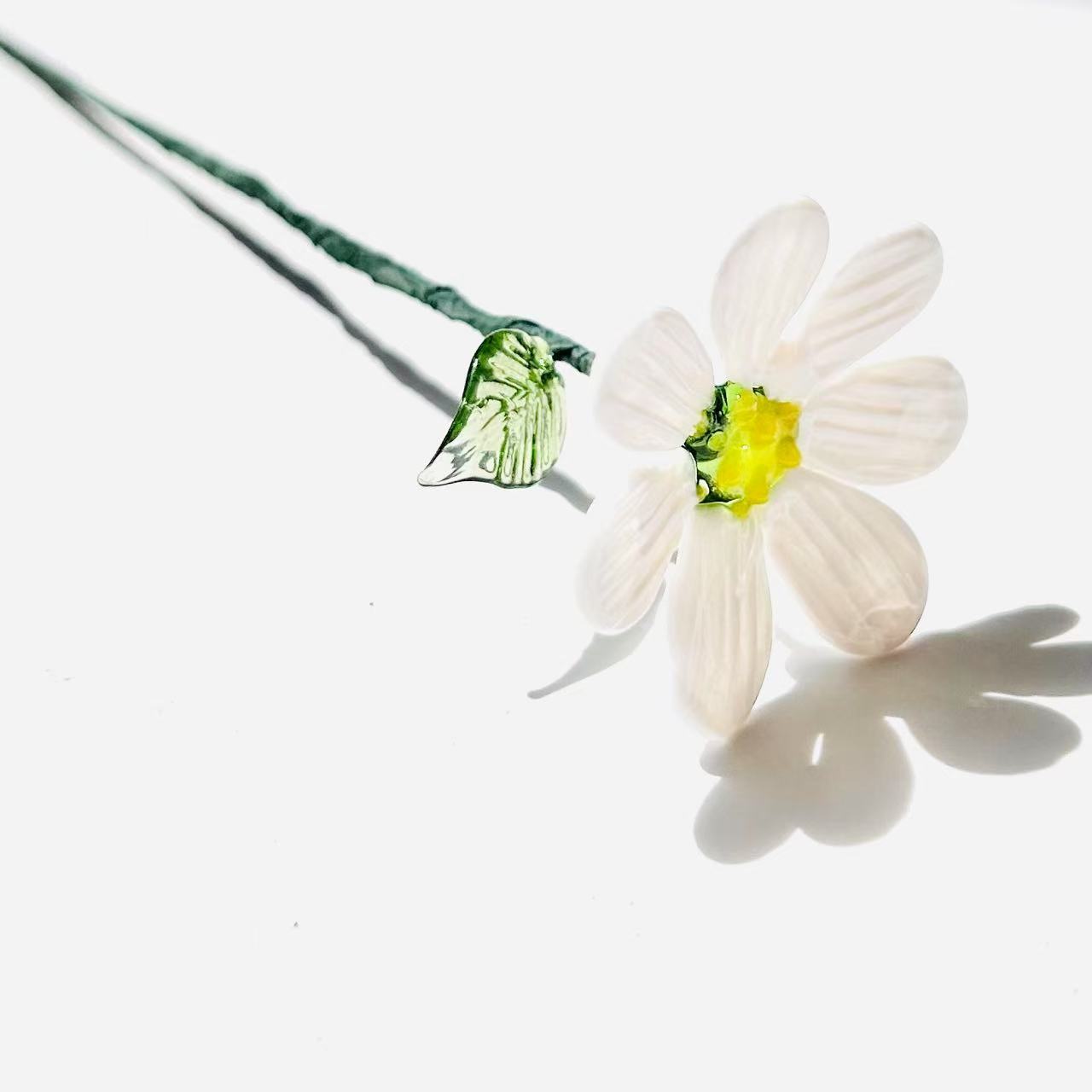 Glass Birth Month Flower, Birth Flower Gift Birthday flower Floral Handmade Glass Flowers, Women Birthday Commemorative Gifts