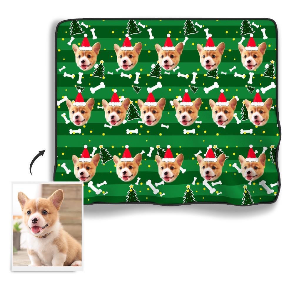 Christmas Dog Photo Blanket - MyFaceBoxer