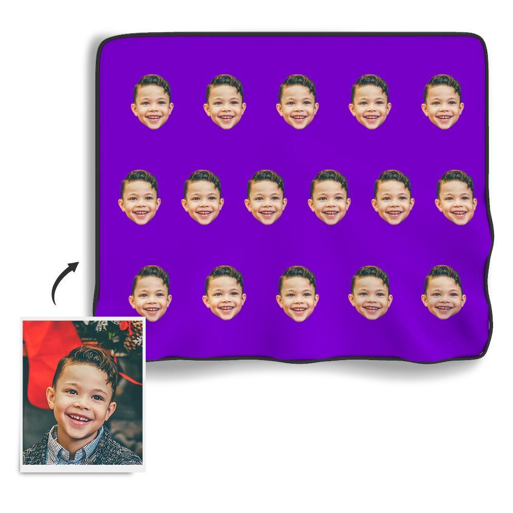 Face Colorful Personalized Fleece Photo Blanket - MyFaceBoxer
