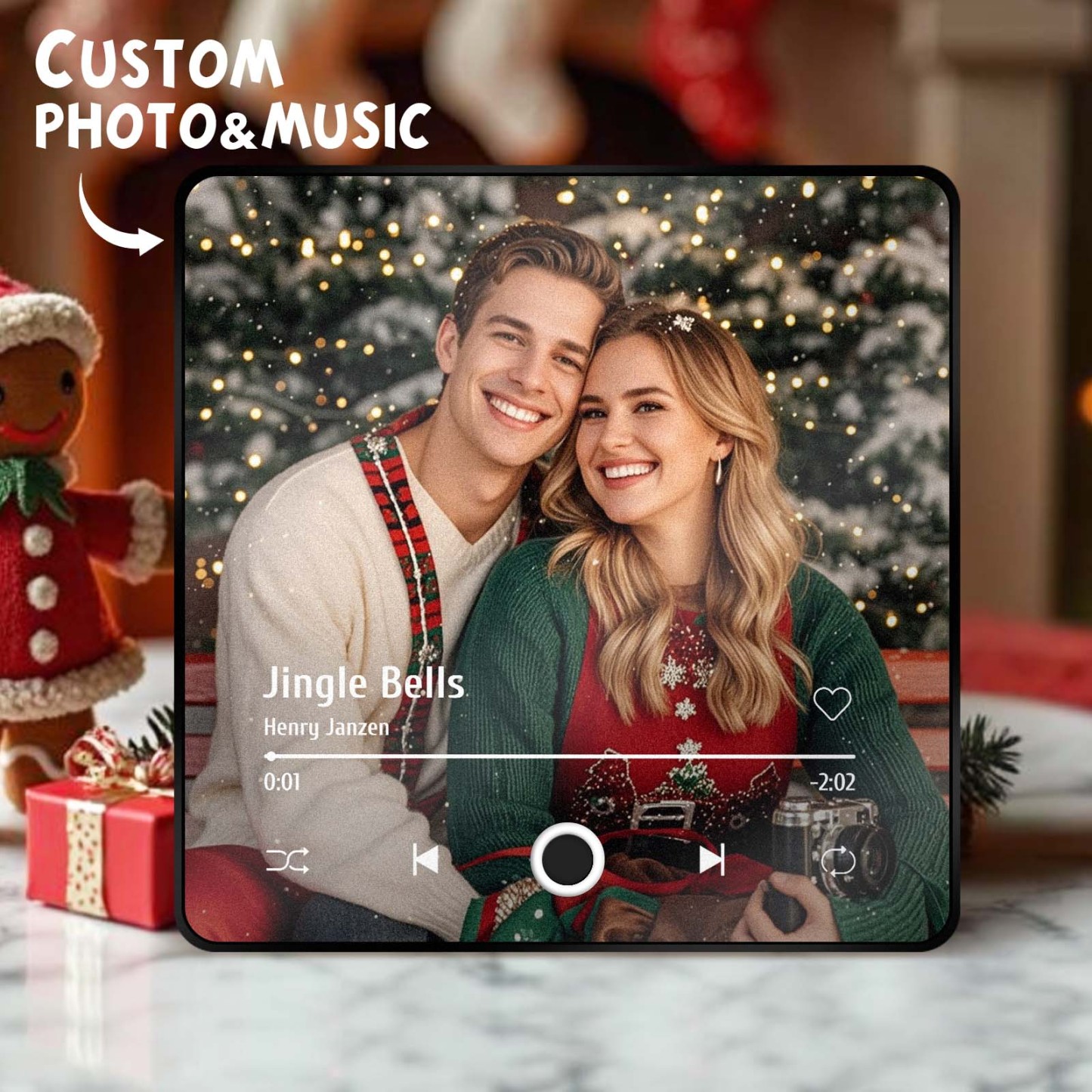 Personalized Spotify Album Music Fridge Magnet Christmas Gifts Custom Music Magnets Can Play Songs - MyFaceBoxer