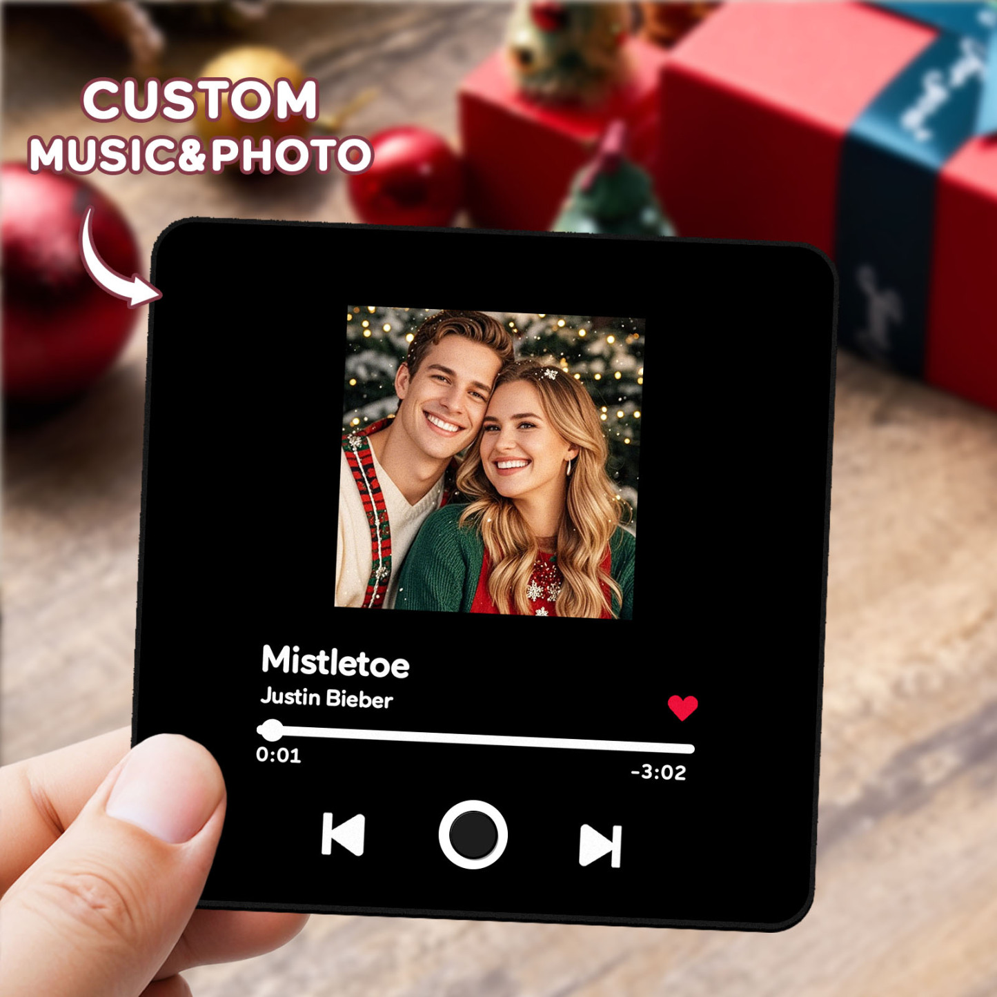 Personalized Spotify Album Music Fridge Magnet Christmas Gifts Custom Music Magnets Can Play Songs - MyFaceBoxer