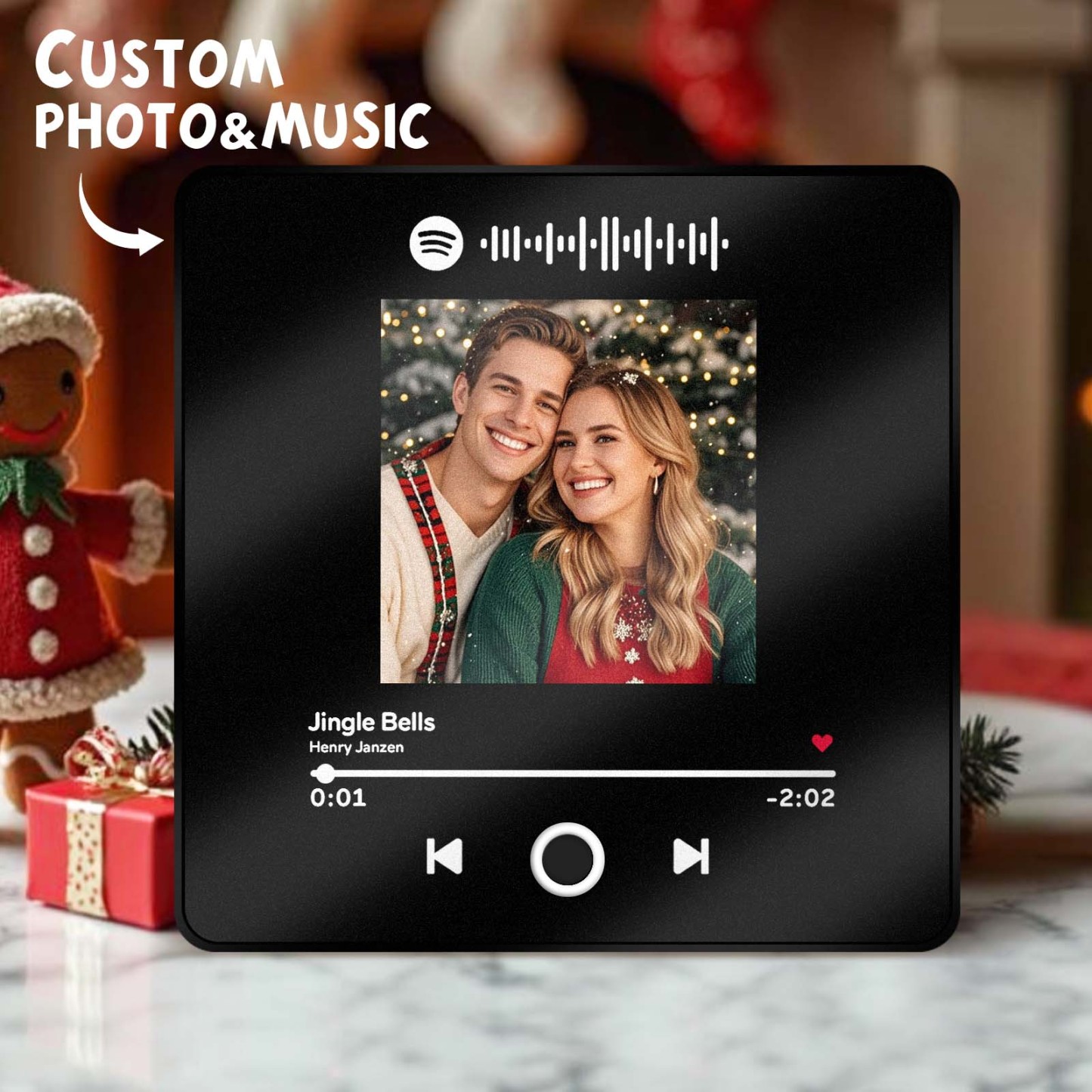 Personalized Spotify Album Music Fridge Magnet Christmas Gifts Custom Music Magnets Can Play Songs - MyFaceBoxer
