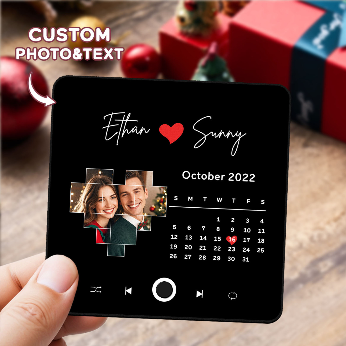 Personalized Spotify Album Music Fridge Magnet Christmas Gifts Custom Music Magnets Can Play Songs - MyFaceBoxer