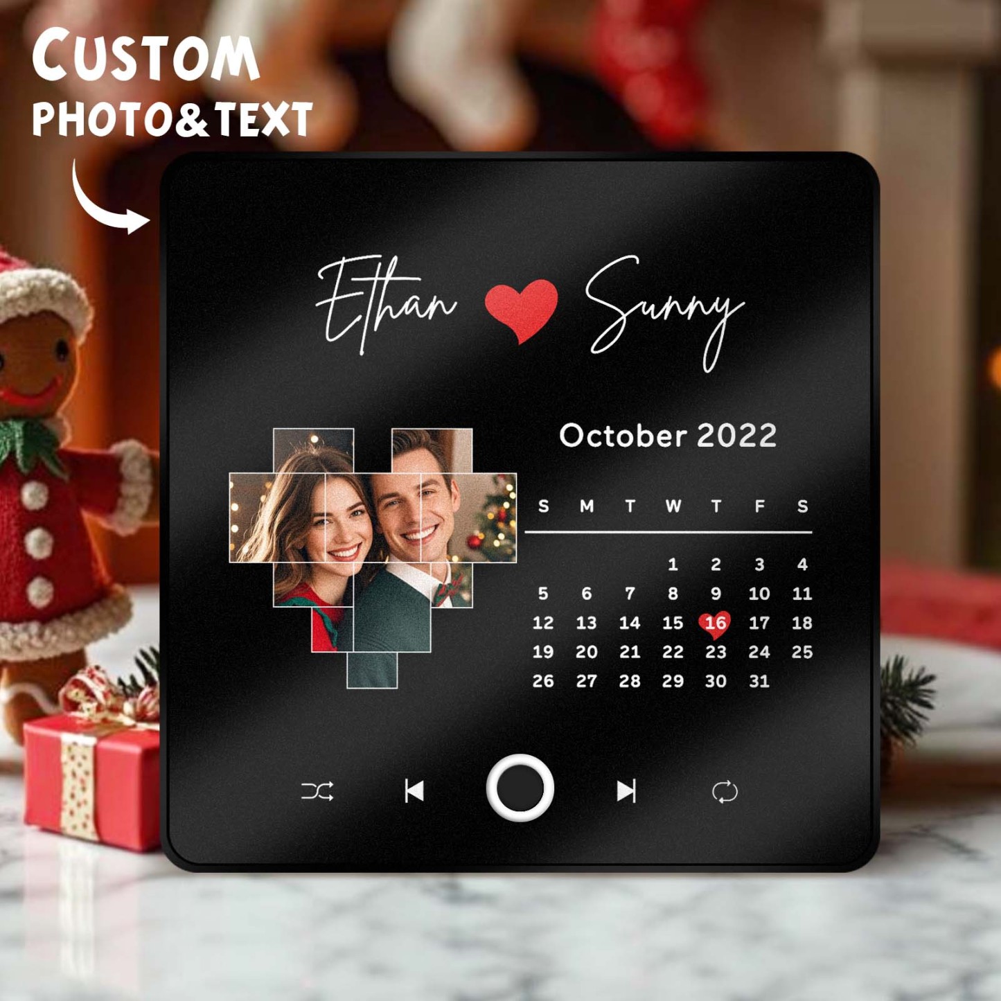 Personalized Spotify Album Music Fridge Magnet Christmas Gifts Custom Music Magnets Can Play Songs - MyFaceBoxer